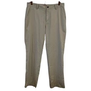 Adidas Golf Pants Mens ClimaLite Size 32x32 Beige Straight Leg ZIP Fly Golfing